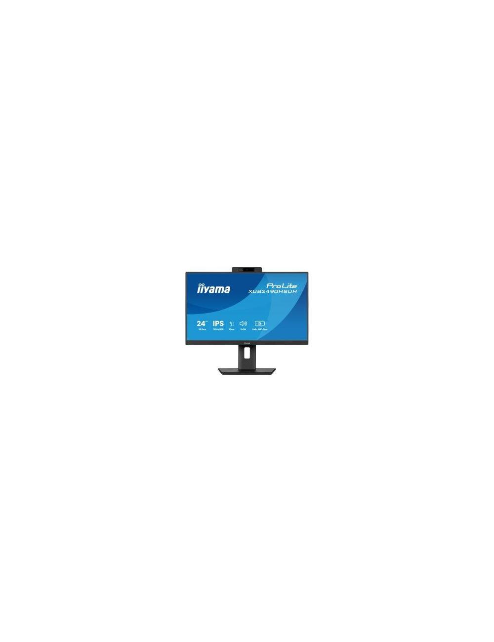 iiyama ProLite XUB2490HSUH-B2 – Écran 24 pouces IPS avec webcam 5 MP  micro et hub USB