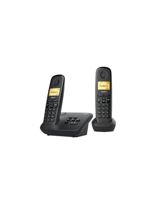 Gigaset AL170A Duo – Téléphone sans fil DECT avec répondeur  base et 2 combinés