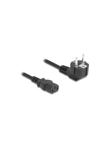 Delock 81567 – Câble d'alimentation secteur CEE 7/7 coudé vers IEC C13  3 × 1 0 mm²  2 m  noir