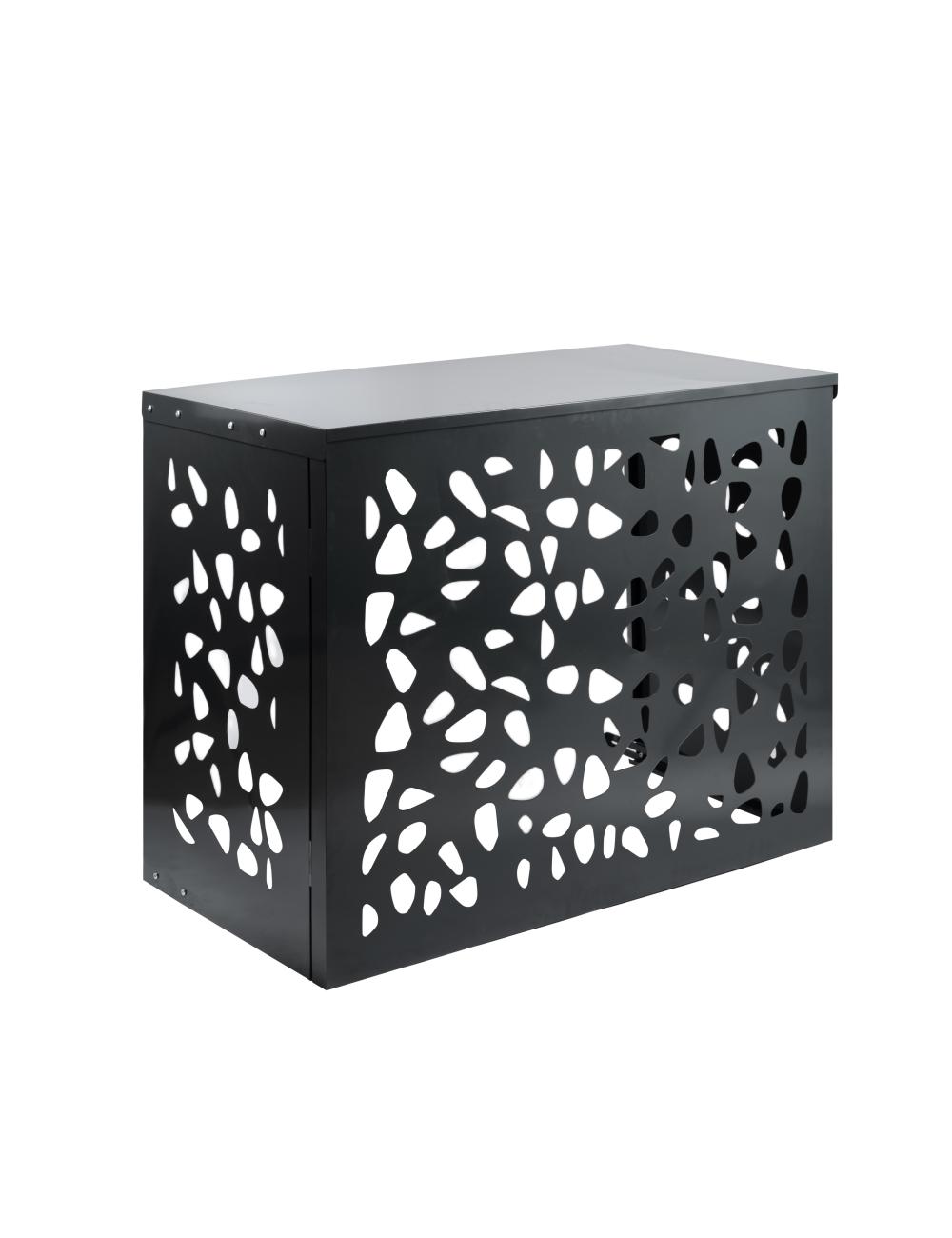 Coverpac cache clim acier taille M – Habillage gris anthracite RAL 7016 pour unité extérieure