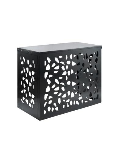 Coverpac cache clim acier taille L – Habillage gris anthracite RAL 7016 pour groupe extérieur