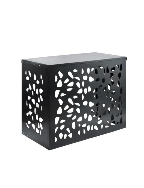Coverpac cache clim acier taille L – Habillage gris anthracite RAL 7016 pour groupe extérieur