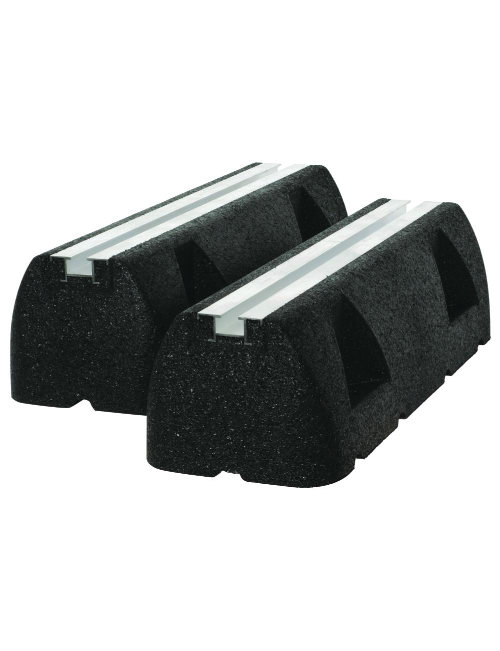 Climaconcept Rubber Smartline 400 – Supports de sol anti-vibratiles 400 x 130 x 95 mm