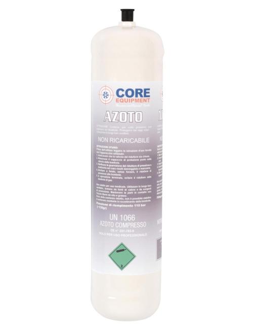 Core Equipment bouteille d'azote 1 kg – Bouteille non rechargeable à filetage M10 pour essai d'étanchéité