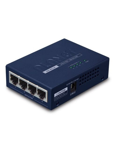 Injecteur PoE High power 802.3at 4 ports 30W - HPOE460