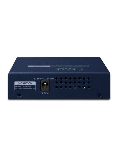 Injecteur PoE High power 802.3at 4 ports 30W - HPOE460