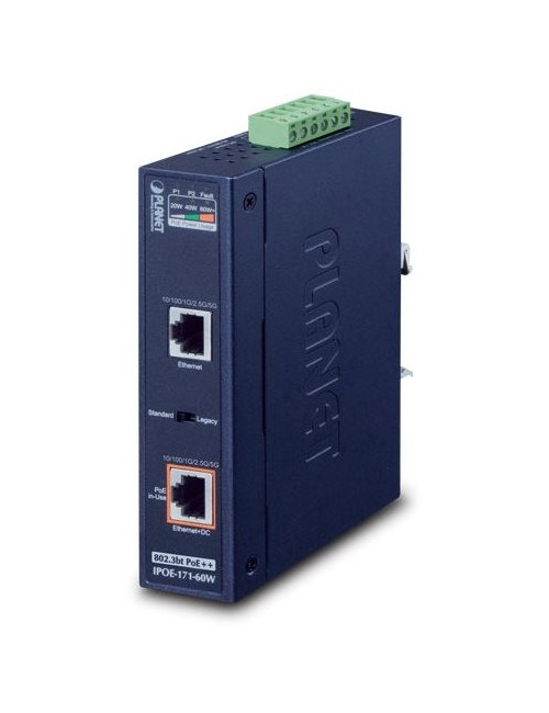 Injecteur PoE industriel Giga 802.3bt 60W - IPOE171-60W