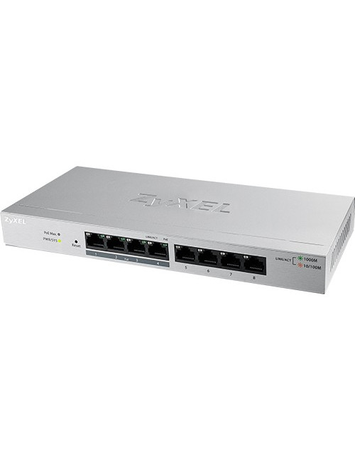 Switch smart 8 ports Giga dont 4 PoE budget 60W - ZYGS1200-8HPV2