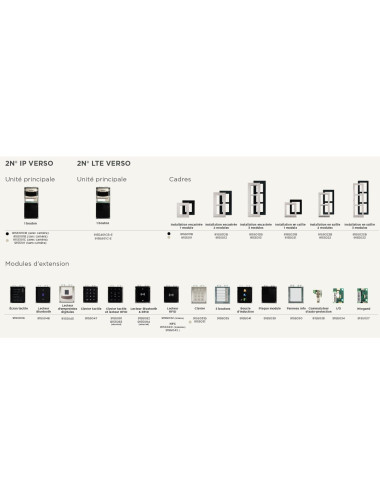 2N IP Verso Unité principale avec caméra - 9155101C