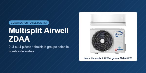 Multisplit Airwell ZDAA : choisir le groupe selon le nombre de pièces